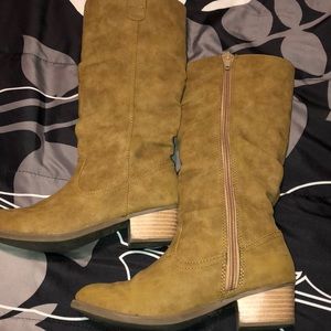 Girls tall tan boots